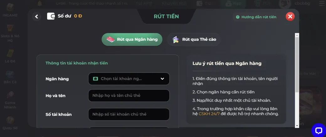 Hướng dẫn quy trình rút thưởng